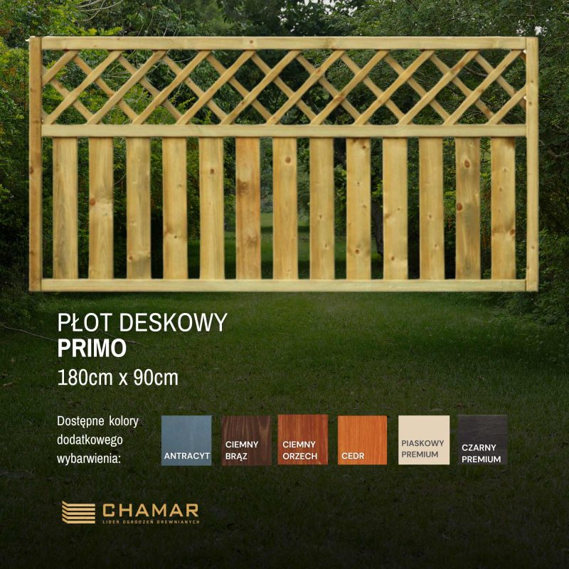 Płot deskowy Primo 180x90cm