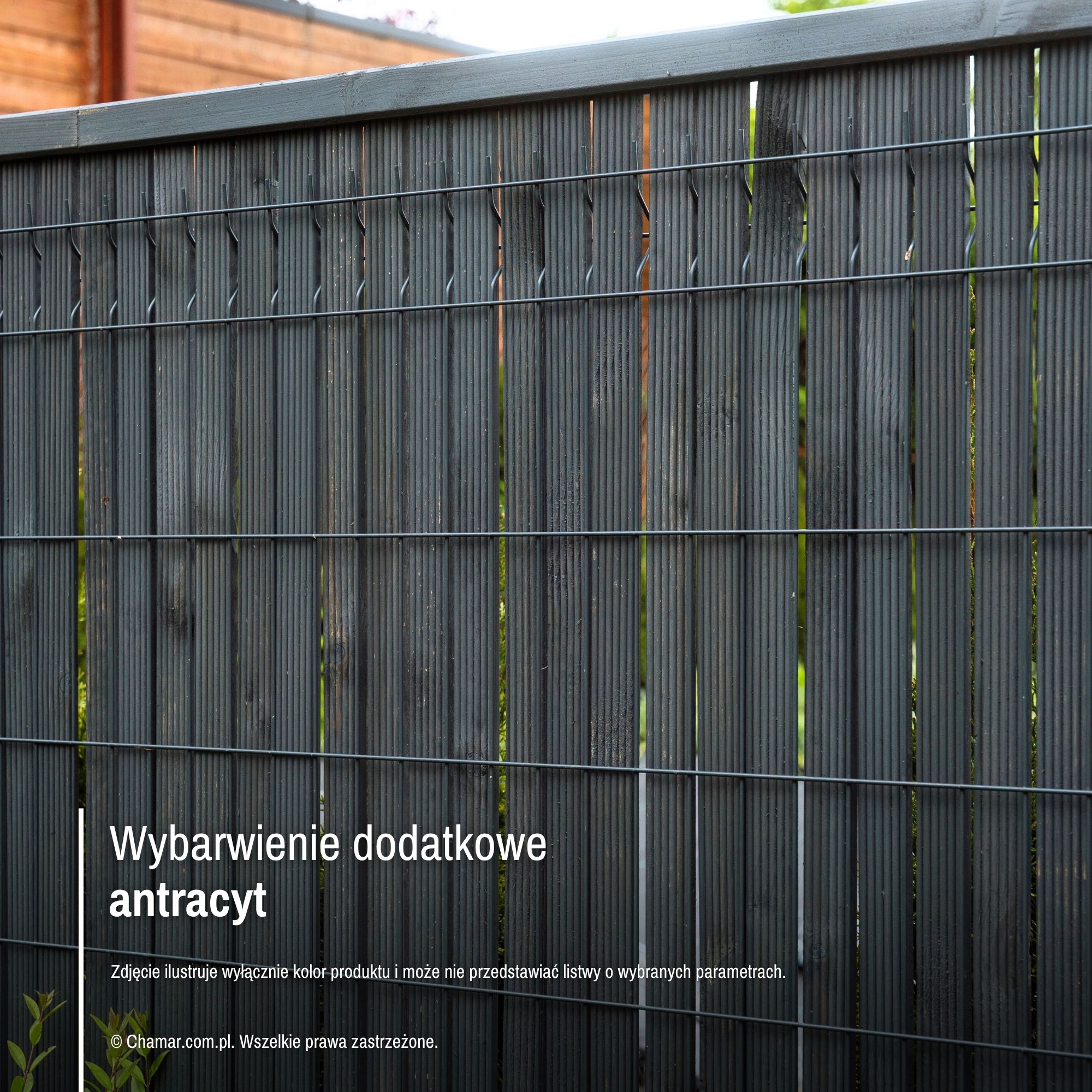 Lamele listwy ryflowane do panela 3D - kolor: antracyt